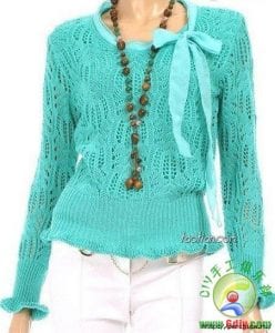 Şiş Örgü Çiçek Modelinden Yapılan Örgü Modelleri - Resim 3
