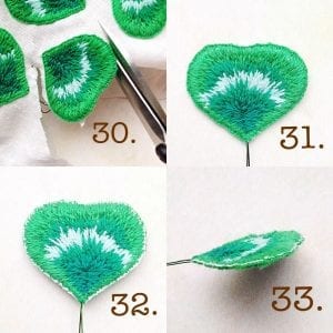 Stumpwork Tekniği ile Broş Yapımı - Resim 11