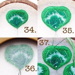 Stumpwork Tekniği ile Broş Yapımı - Resim 4