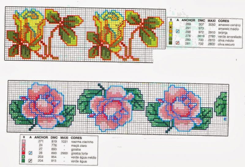 Kanaviçe Çiçek Desen Modelleri 6