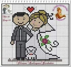 Kanaviçe Gelin Damat Şablonları - Resim 12