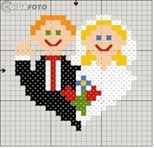 Kanaviçe Gelin Damat Şablonları - Resim 43