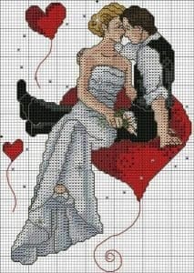 Kanaviçe Gelin Damat Şablonları - Resim 46