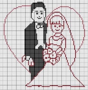 Kanaviçe Gelin Damat Şablonları - Resim 51