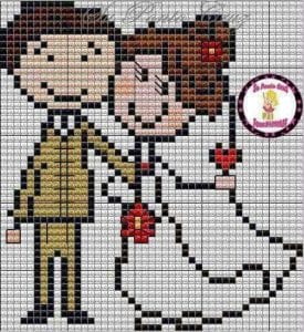 Kanaviçe Gelin Damat Şablonları - Resim 57