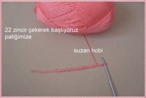Tunus İşi Patik Yapılışı - Resim 1