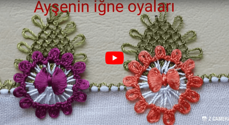 İğne Oyası Mutfak Havlusu Örnekleri Yapılışı 1