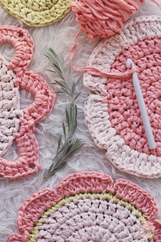 Çiçek Motifli Paspas Yapımı 4