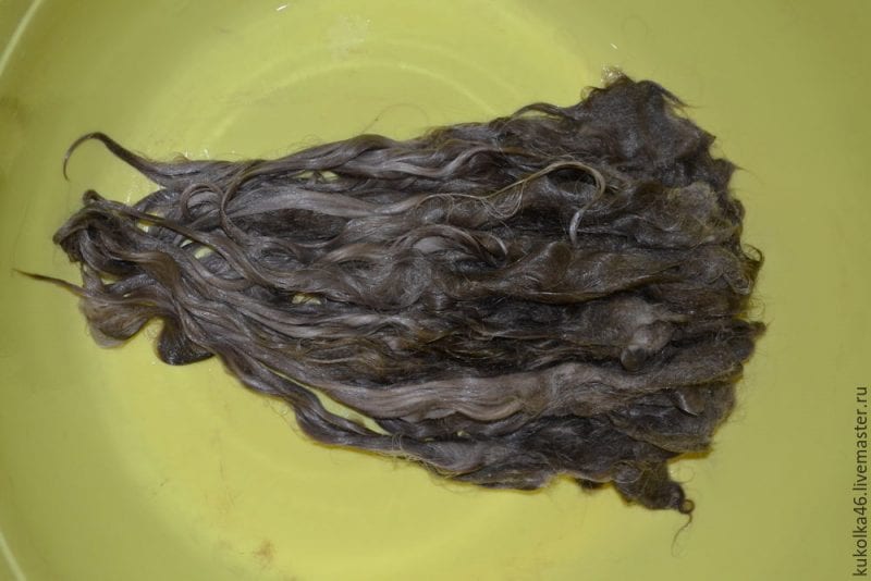 Keçi Yününden Oyuncak Bebek Saçı Yapımı 9