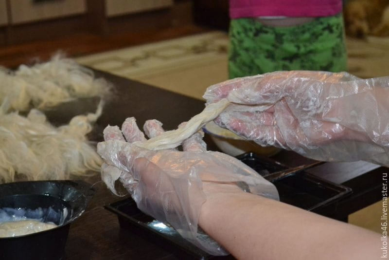 Keçi Yününden Oyuncak Bebek Saçı Yapımı 14