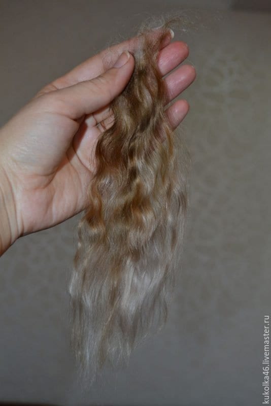 Keçi Yününden Oyuncak Bebek Saçı Yapımı 16