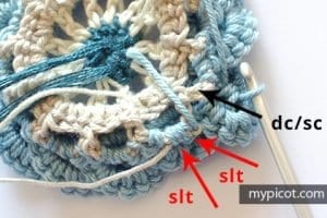 Zincir Modeli Altıgen Motif Yapılışı - Resim 16