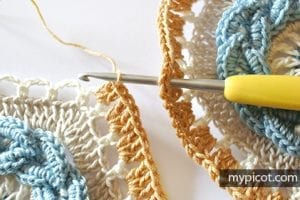 Zincir Modeli Altıgen Motif Yapılışı - Resim 23