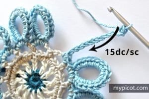 Zincir Modeli Altıgen Motif Yapılışı - Resim 8