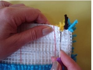 Halı Dokuma Tekniği ile Yastık Yapımı - Resim 6