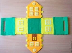Keçeden Oyun Evi Battaniye Yapımı - Resim 10