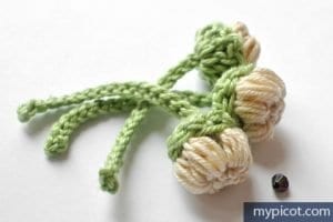 Örgü Çiçek Buketi Yapımı - Resim 35