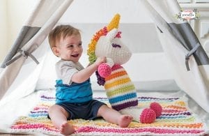 Kadife İple Amigurumi Unicorn Yapımı - Resim 11