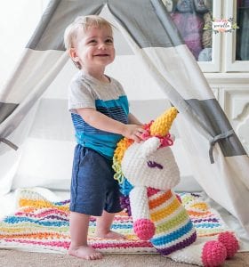 Kadife İple Amigurumi Unicorn Yapımı - Resim 8