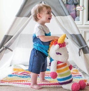 Kadife İple Amigurumi Unicorn Yapımı - Resim 9