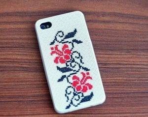 Kanaviçe Telefon Kılıfı Yapımı - Resim 23