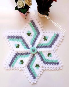 Baklava Dilimi Yıldız Lif Yapılışı 2