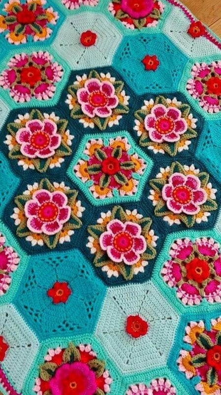 Frida'nın Çiçekleri Battaniye Yapılışı 24
