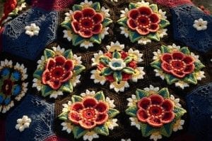 Frida'nın Çiçekleri Battaniye Yapılışı - Resim 34