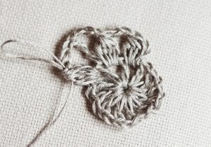 Kumaşla Motifli Örgü Çocuk Elbise Yapımı - Resim 10