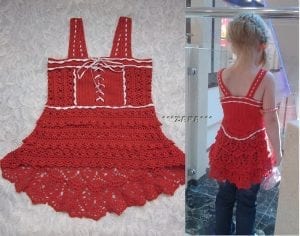 Örgü Bebek Elbisesi Tığ İşi - Resim 28