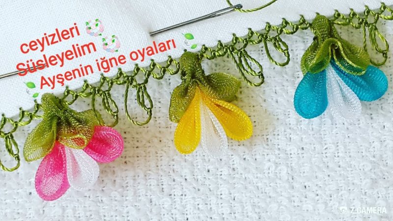 Organze Kurdeleden İğne Oyası Modelleri 2