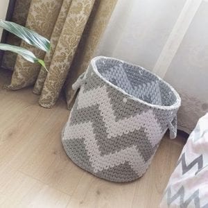 Örgü Çamaşır Sepeti Modelleri - Resim 10