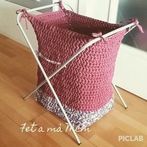 Örgü Çamaşır Sepeti Modelleri - Resim 14