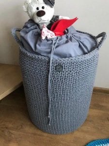 Örgü Çamaşır Sepeti Modelleri - Resim 19