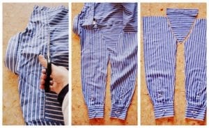 Erkek Gömleğinden Pijama ve Etek Yapılışı - Resim 2