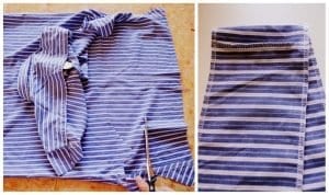 Erkek Gömleğinden Pijama ve Etek Yapılışı - Resim 3
