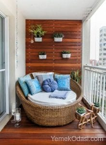 Küçük Balkon Dekorasyonu İçin Örnekler - Resim 42
