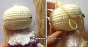 Amigurumi Örgü Saç Yapımı - Resim 8