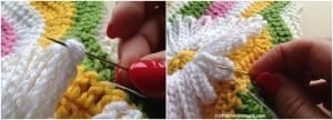 Papatyalı Zikzak Örgü Yastık Yapılışı - Resim 4