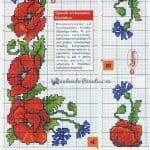 Kanaviçe gelincik şablonları