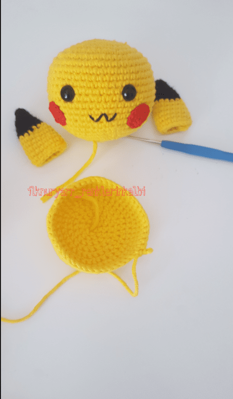 Amigurumi Pikachu Yapımı Türkçe 4