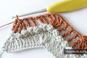 Fıstıklı Zikzak Örgü Modeli Yapılışı - Resim 14