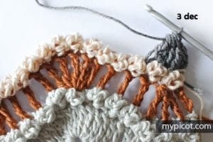 Fıstıklı Zikzak Örgü Modeli Yapılışı - Resim 16