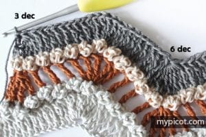 Fıstıklı Zikzak Örgü Modeli Yapılışı - Resim 17