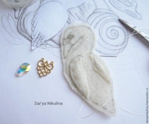 Kuğu Broş Yapımı - Resim 7