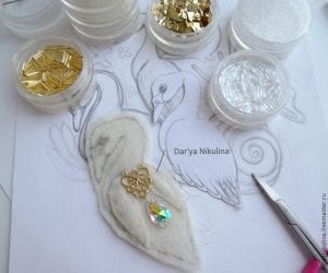 Kuğu Broş Yapımı - Resim 9