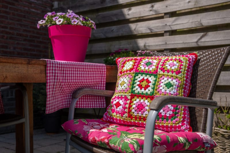 Örgü Kırlent Yapımı Anlatımlı 3