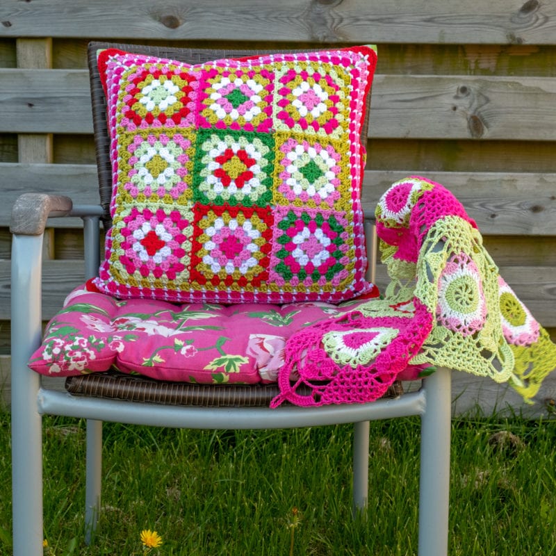 Örgü Kırlent Yapımı Anlatımlı 7