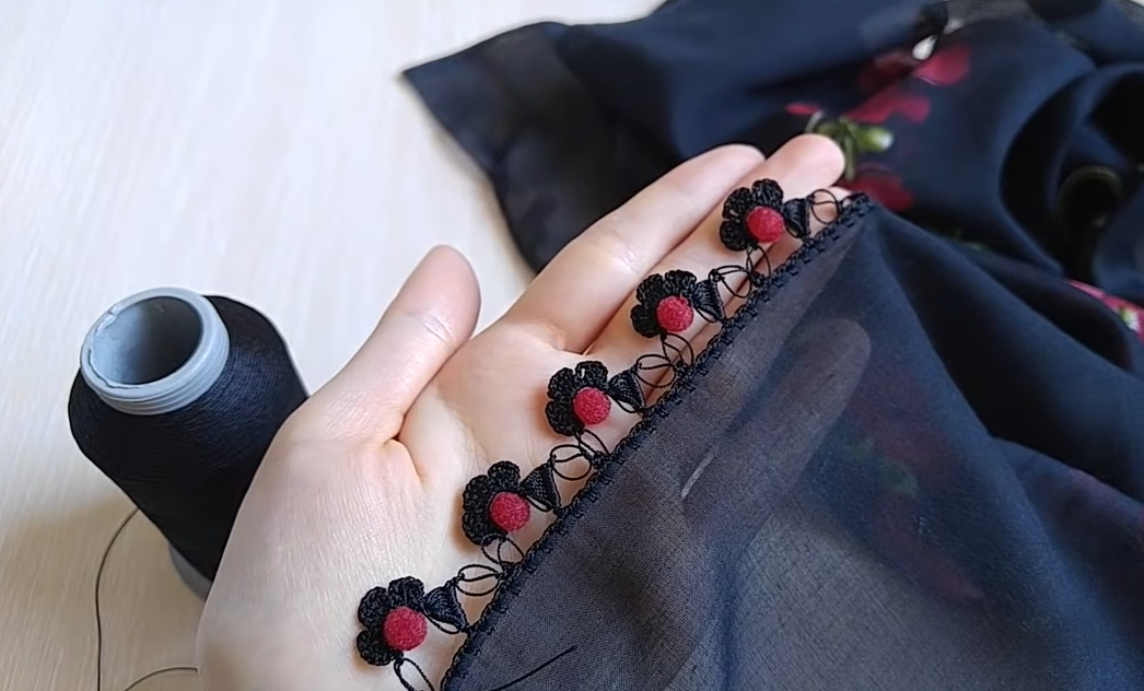 Kadife boncuklu oya modelleri