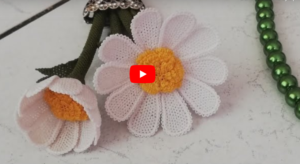 İğne Oyası Papatya Çiçek Yapımı